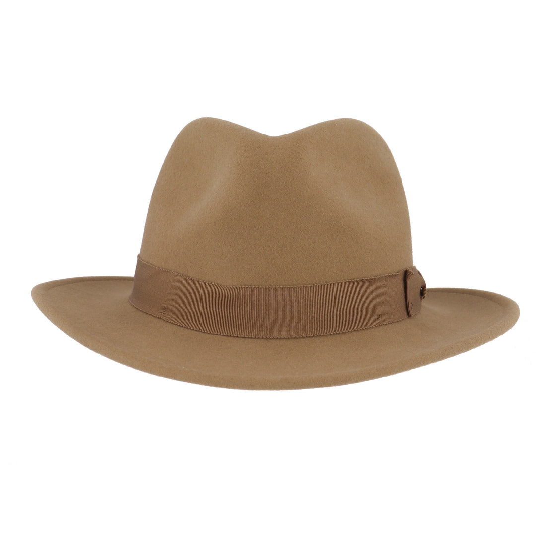 Curtis Wool Fedora Hat in Driftwood