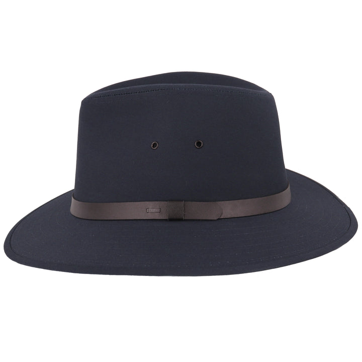 Bailey Dalton Water Resistant Safari Fedora Hat - Navy