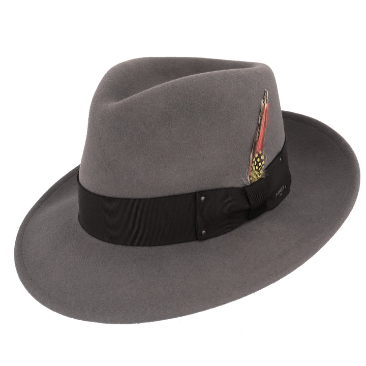 Litefelt Wool Fedora Hat in Graphite Grey