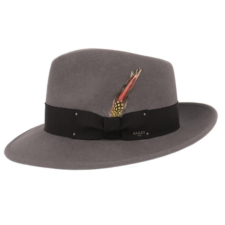 Litefelt Wool Fedora Hat in Graphite Grey