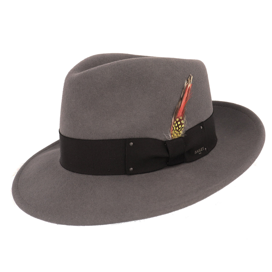 Litefelt Wool Fedora Hat in Graphite Grey