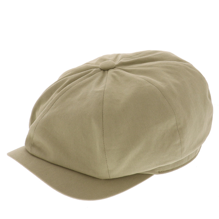 Cotton Bakerboy Cap In Beige