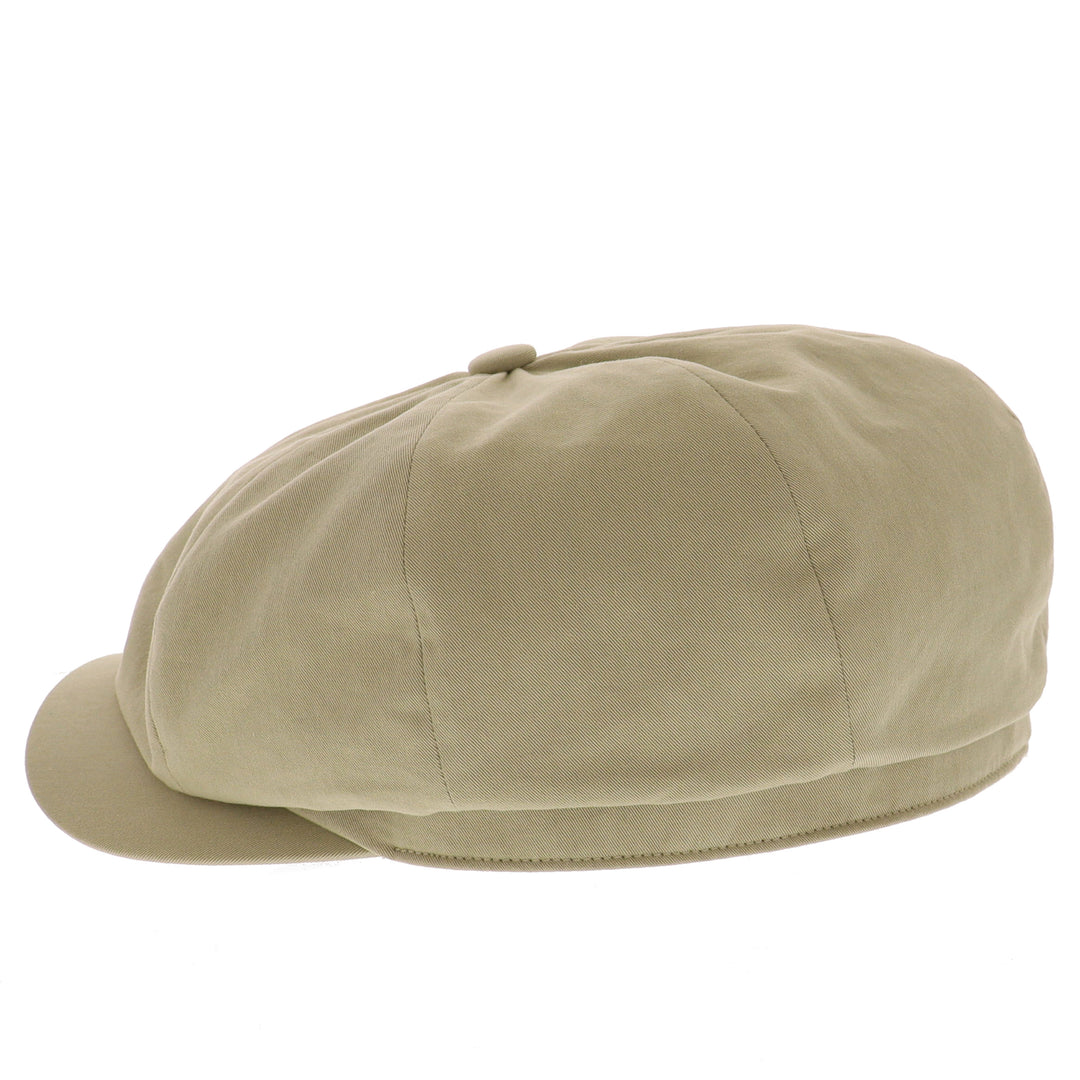 Cotton Bakerboy Cap In Beige