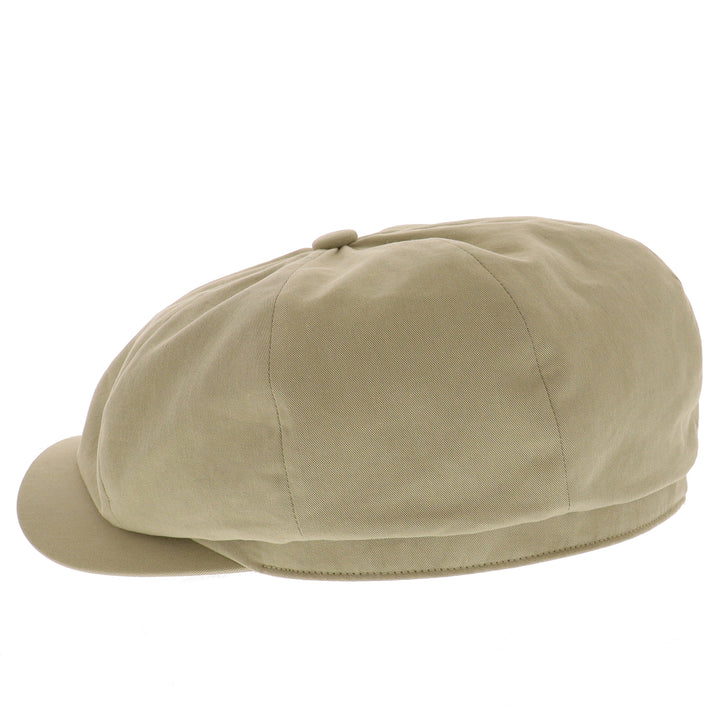 Cotton Bakerboy Cap In Beige