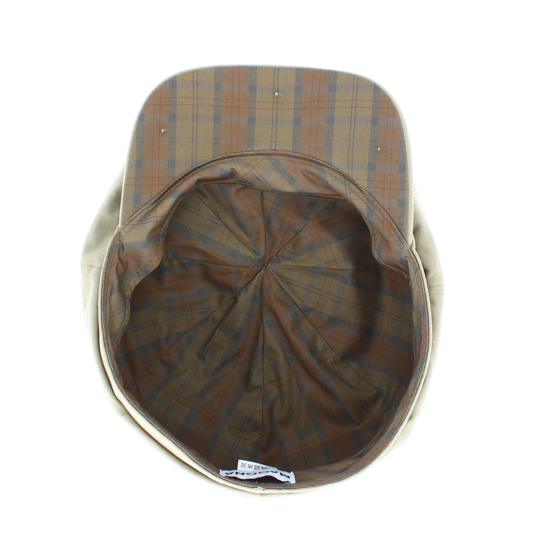 Cotton Bakerboy Cap In Beige