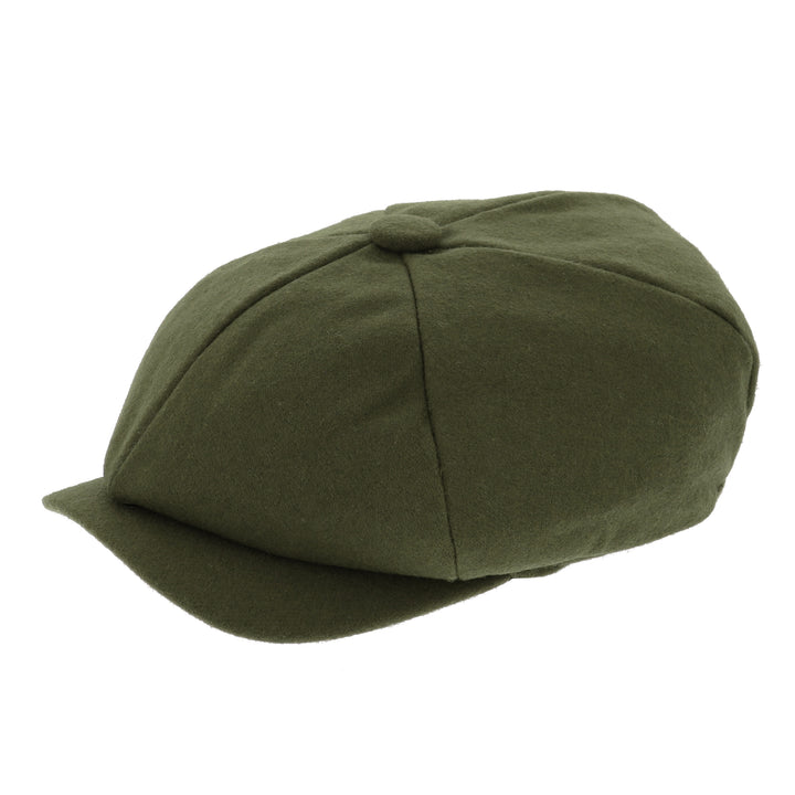 Wool Blend Bakerboy Cap Forest Green
