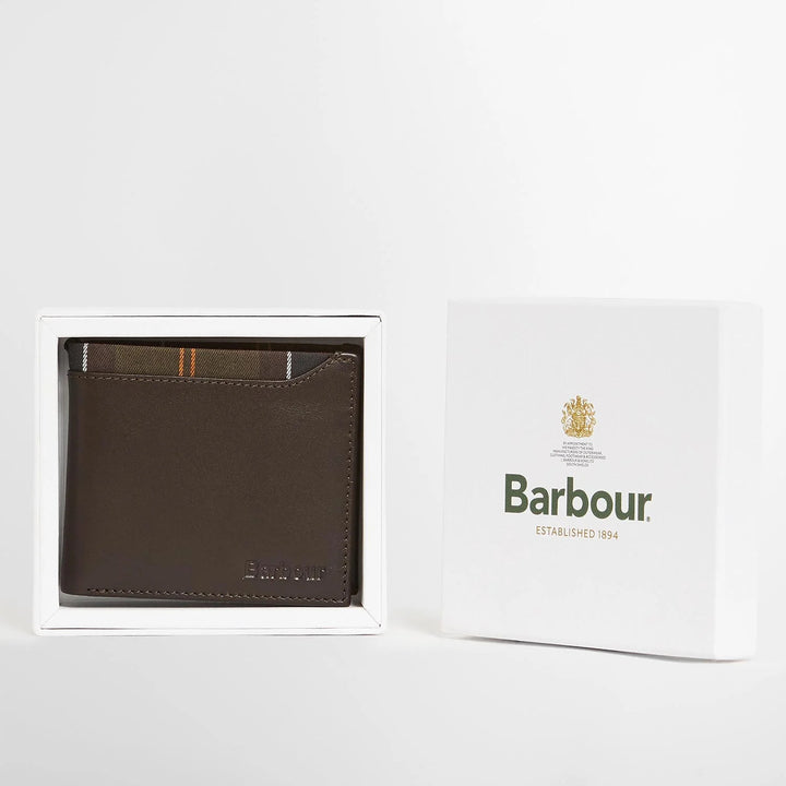Barbour Brown Brodick Leather Bi-fold Wallet