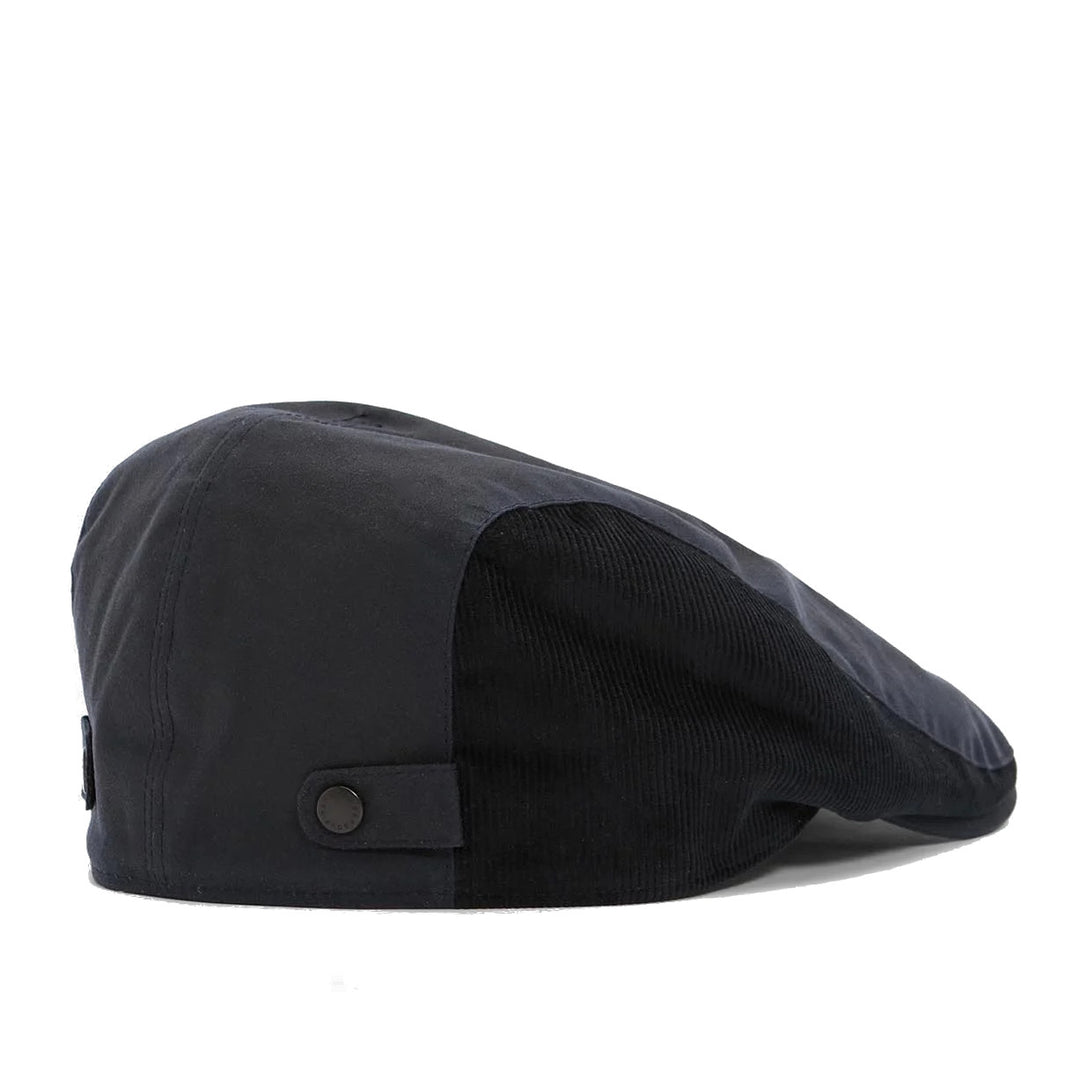 Barbour Ashby Wax Flat Cap in Navy