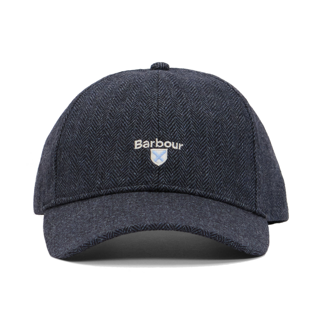 Barbour Barlow Blue Herringbone Baseball Cap