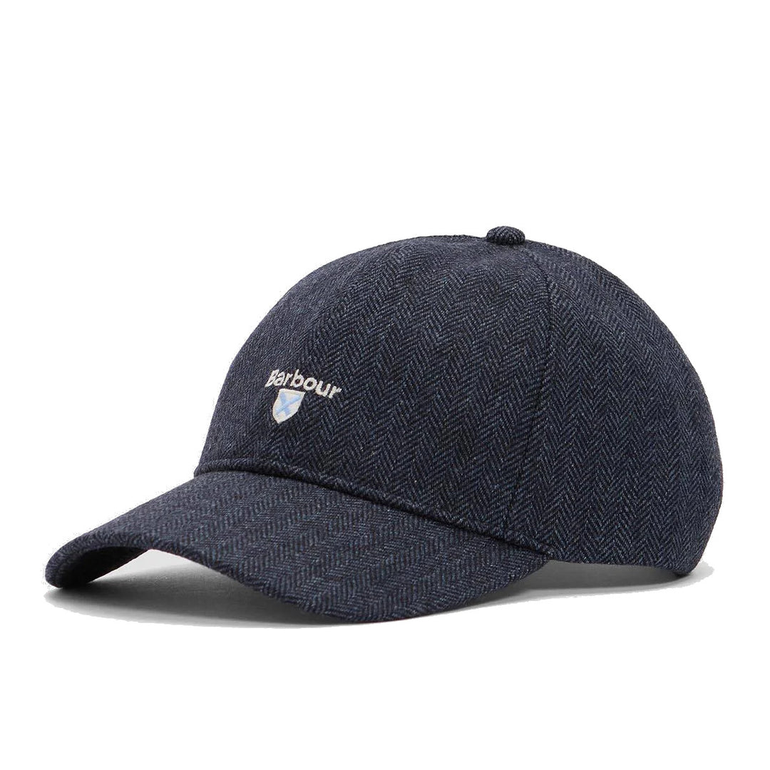 Barbour Barlow Blue Herringbone Baseball Cap