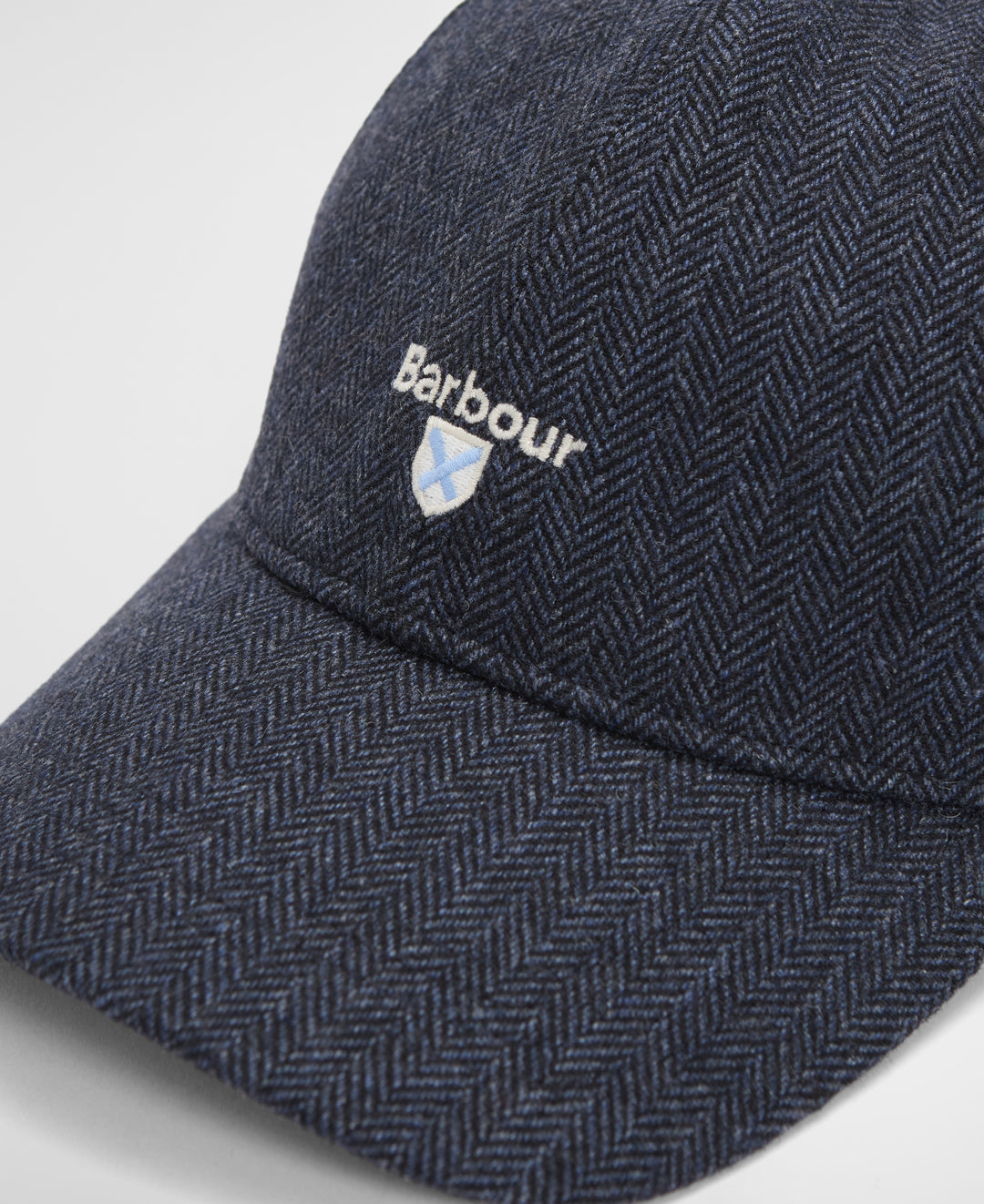 Barbour Barlow Blue Herringbone Baseball Cap