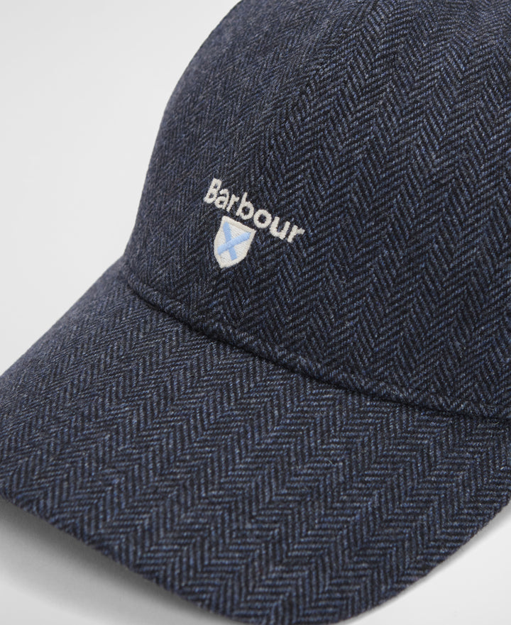 Barbour Barlow Blue Herringbone Baseball Cap