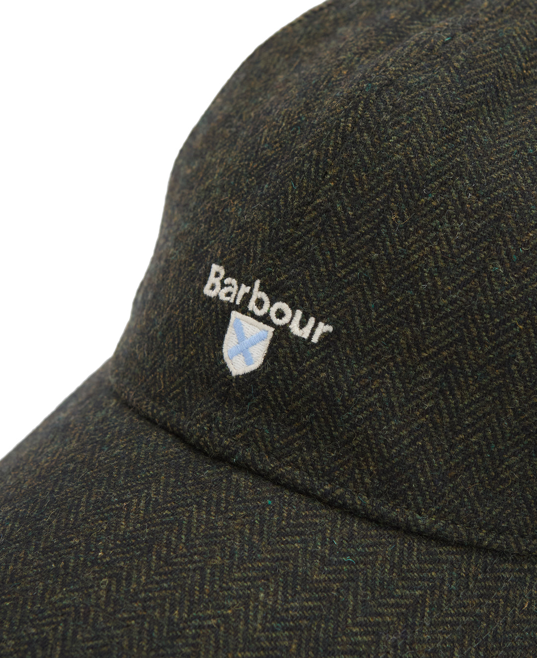 Barbour Barlow Olive Herringbone Baseball Cap