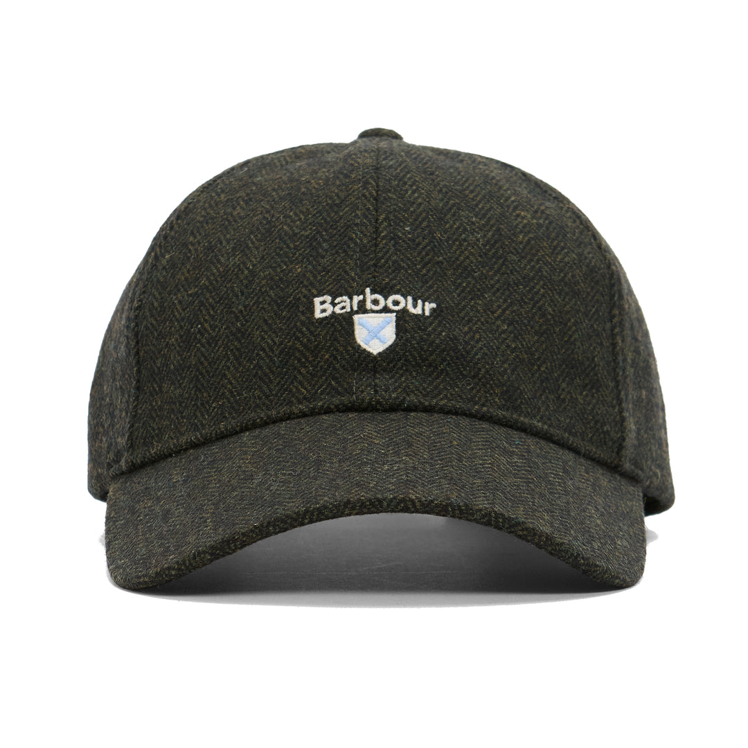 Barbour Barlow Olive Herringbone Baseball Cap