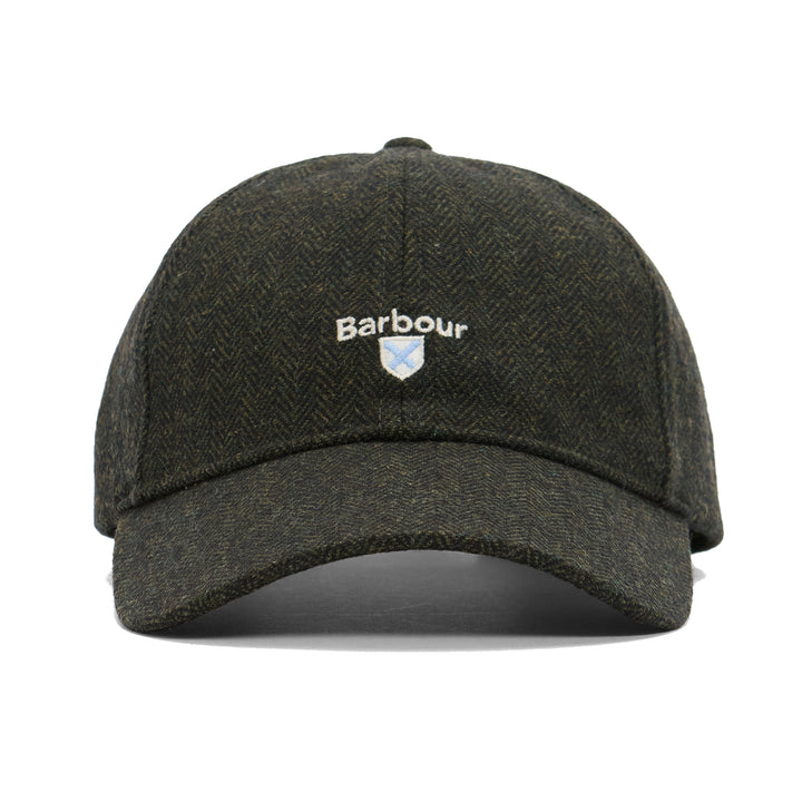 Barbour Barlow Olive Herringbone Baseball Cap