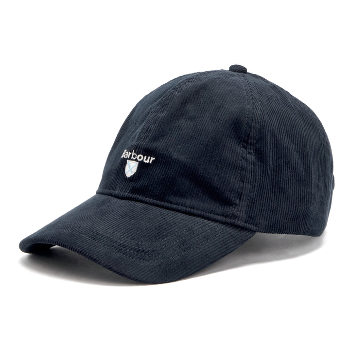 Barbour Bayfield Corduroy Baseball Cap in Navy