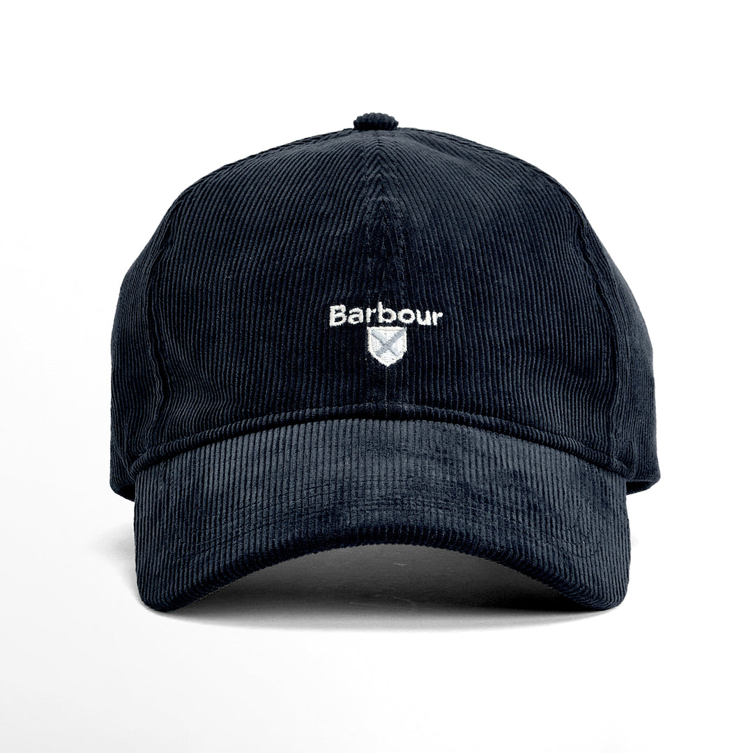 Barbour Bayfield Corduroy Baseball Cap in Navy