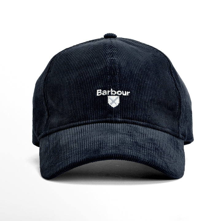 Barbour Bayfield Corduroy Baseball Cap in Navy
