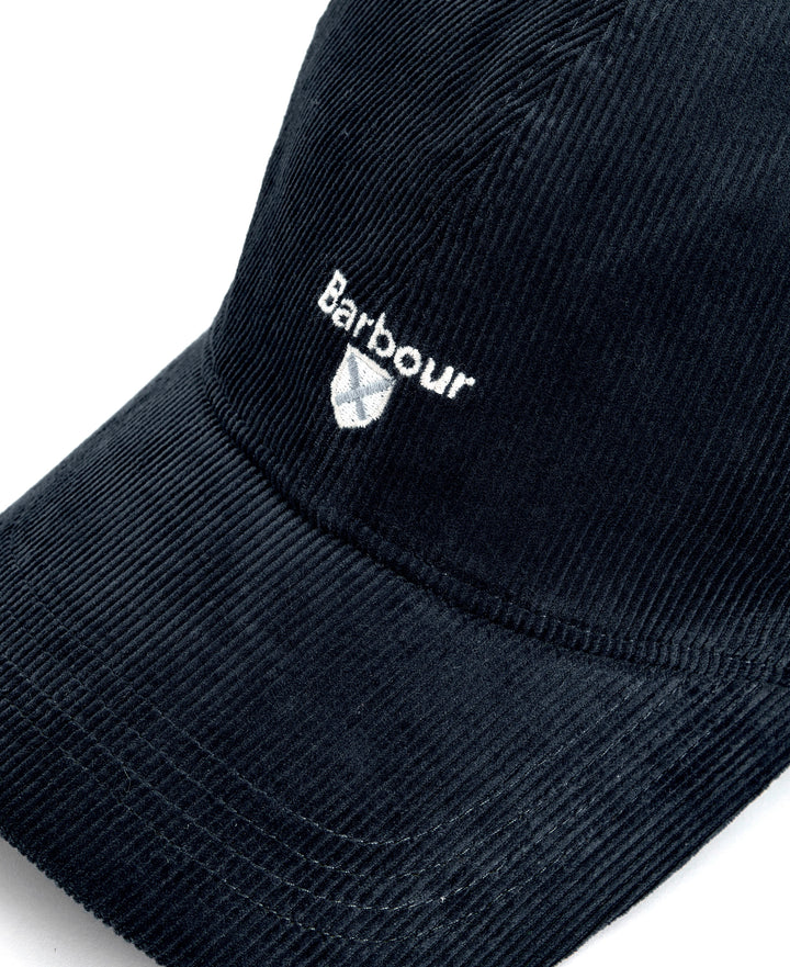 Barbour Bayfield Corduroy Baseball Cap in Navy