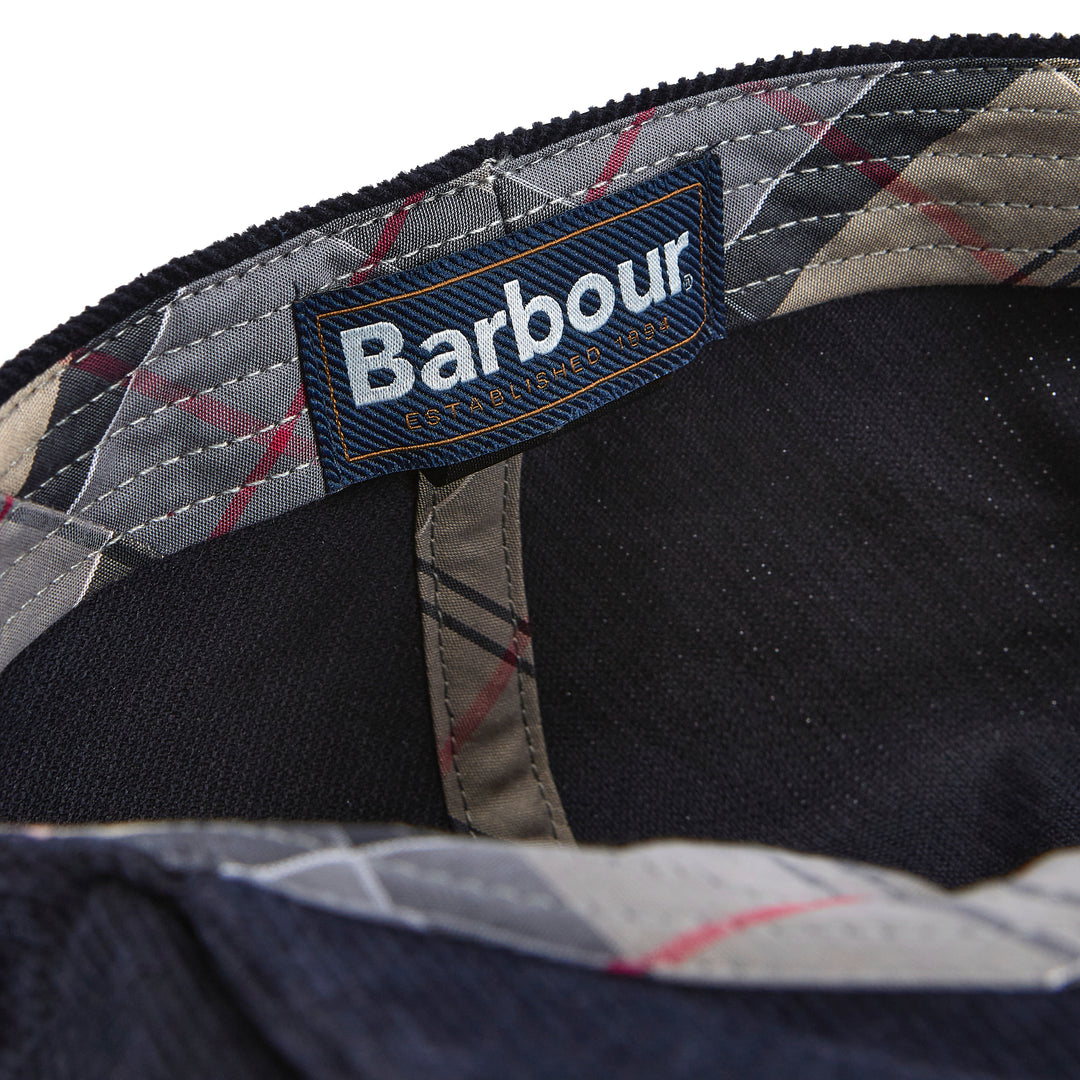 Barbour Bayfield Corduroy Flat Cap in Navy