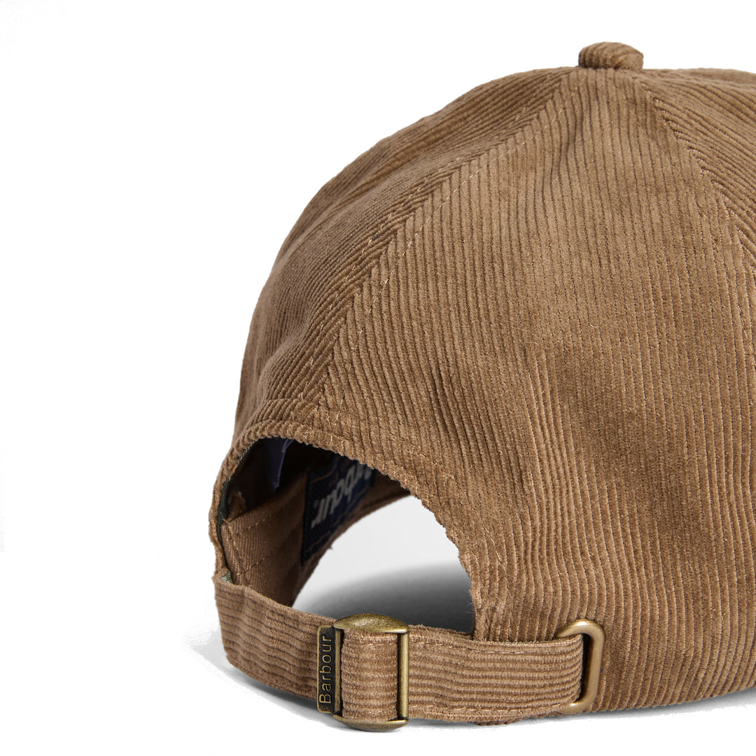 Barbour Bayfield Corduroy Baseball Cap in Beige