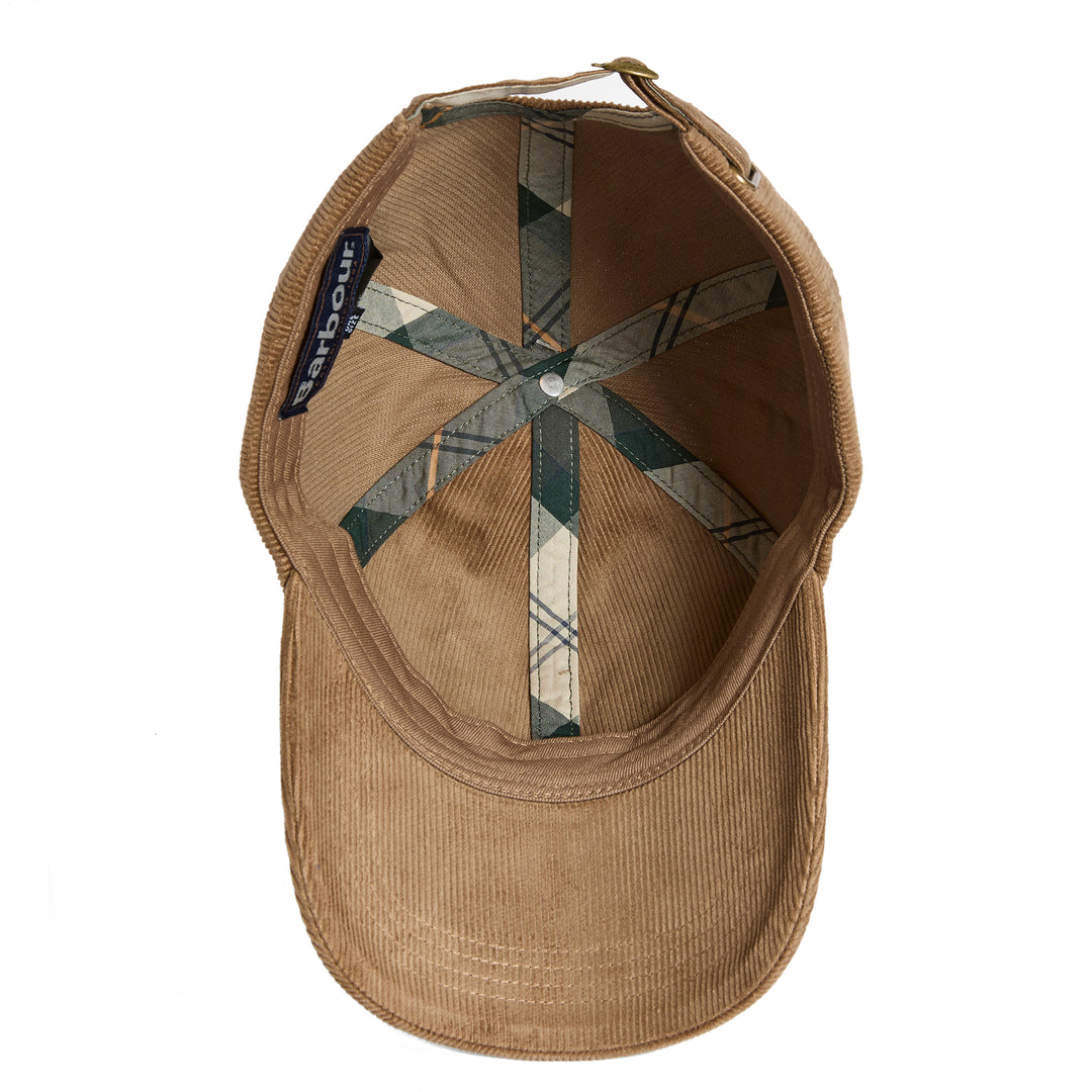 Barbour Bayfield Corduroy Baseball Cap in Beige