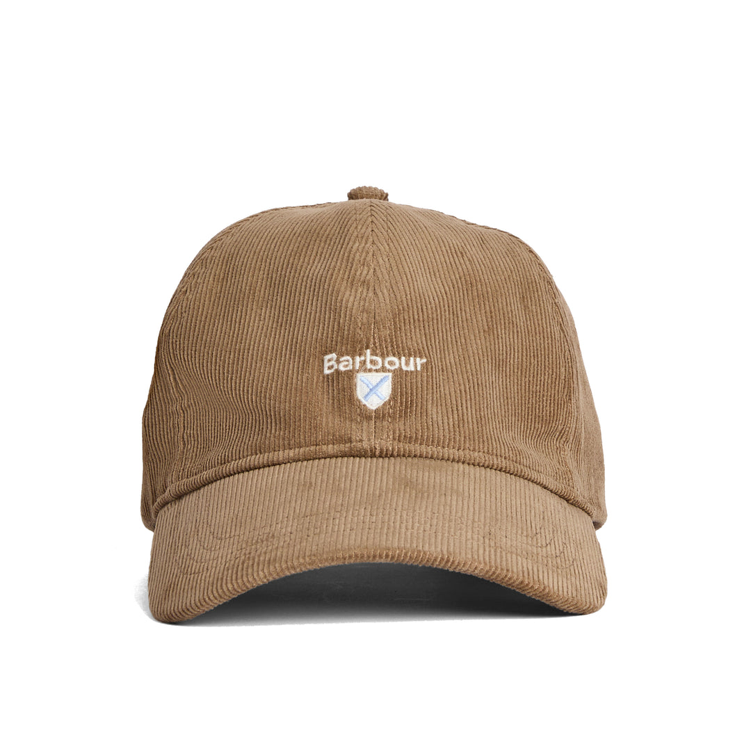 Barbour Bayfield Corduroy Baseball Cap in Beige