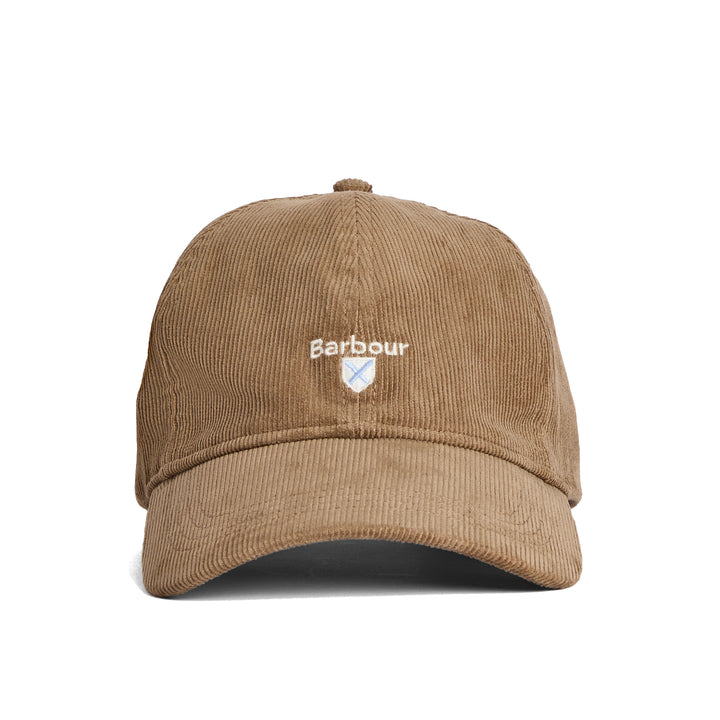 Barbour Bayfield Corduroy Baseball Cap in Beige