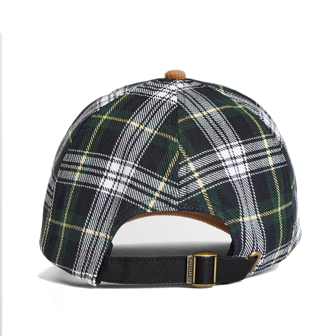 Barbour Benson Tartan Baseball Cap Green/Tan