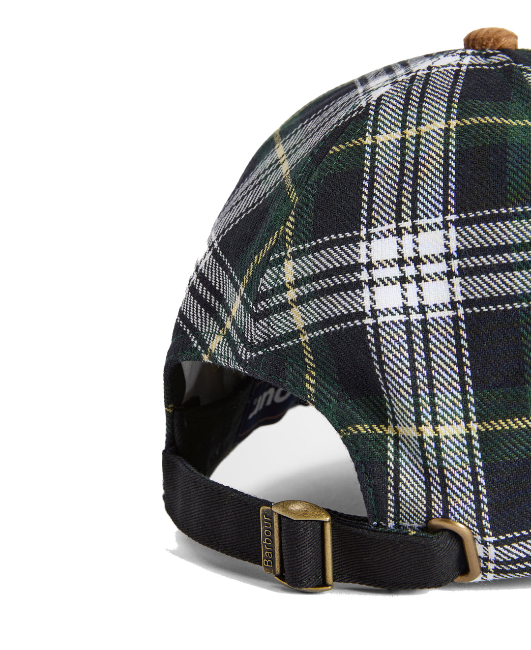 Barbour Benson Tartan Baseball Cap Green/Tan