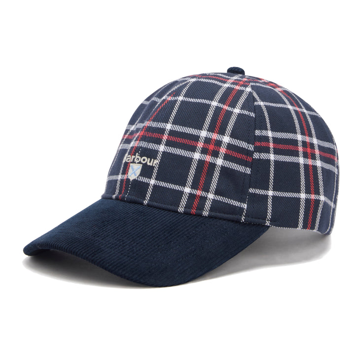 Barbour Benson Tartan Baseball Cap Navy
