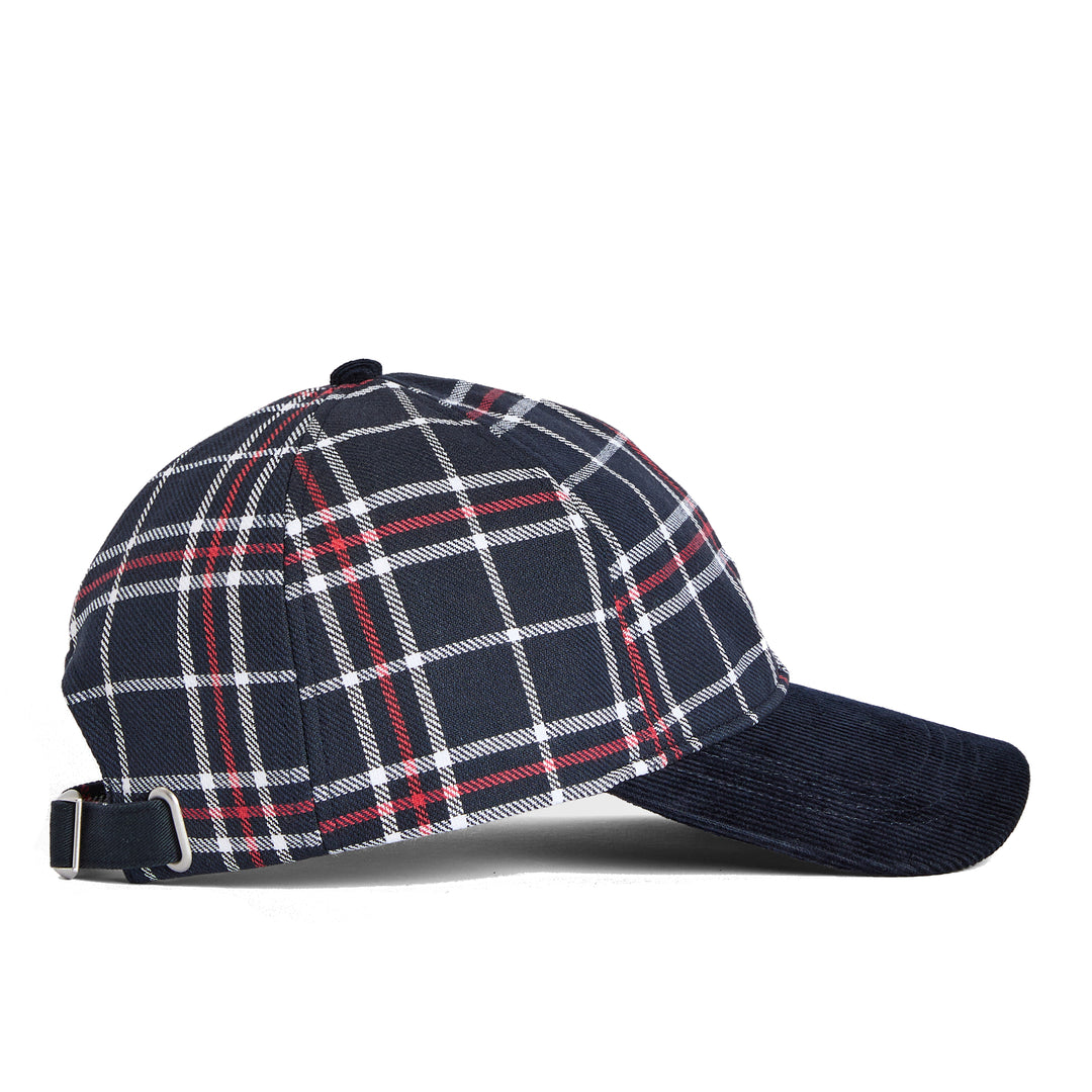 Barbour Benson Tartan Baseball Cap Navy