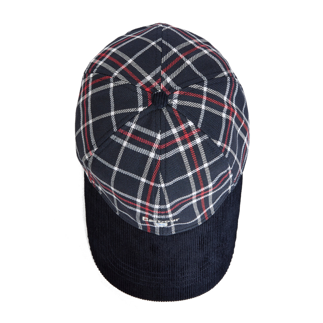 Barbour Benson Tartan Baseball Cap Navy