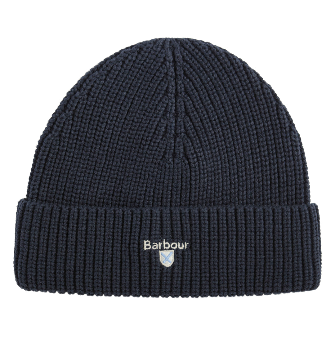 Barbour Cascade Beanie Hat in Navy Blue
