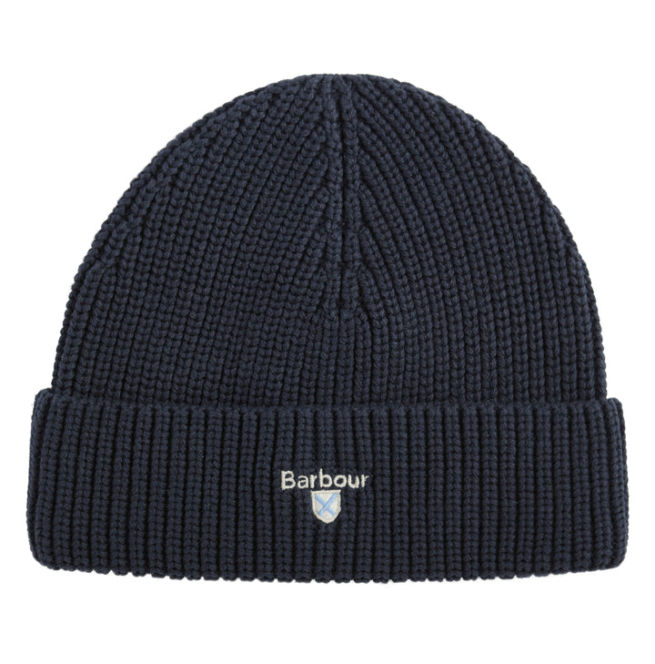 Barbour Cascade Beanie Hat in Navy Blue