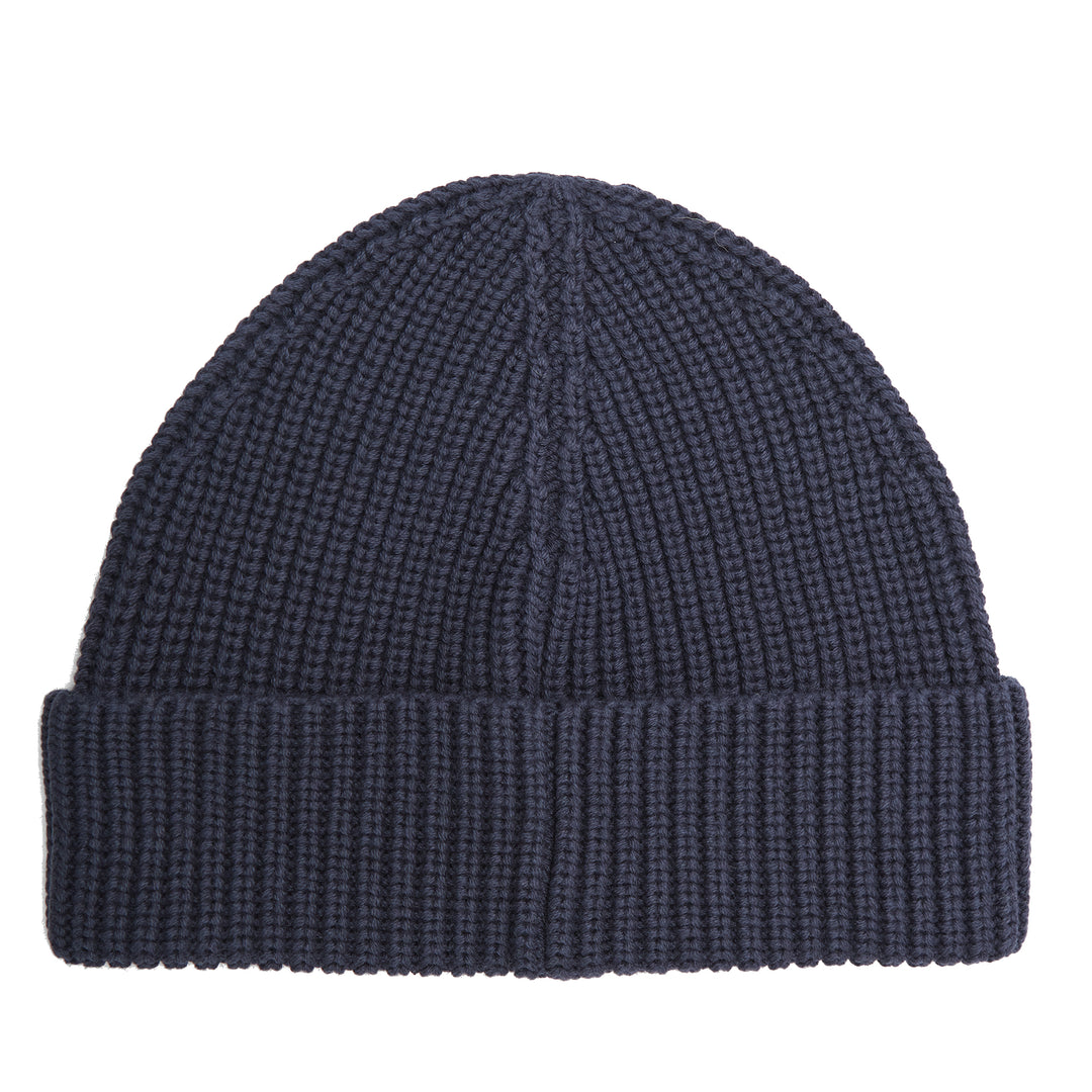 Barbour Cascade Beanie Hat in Navy Blue