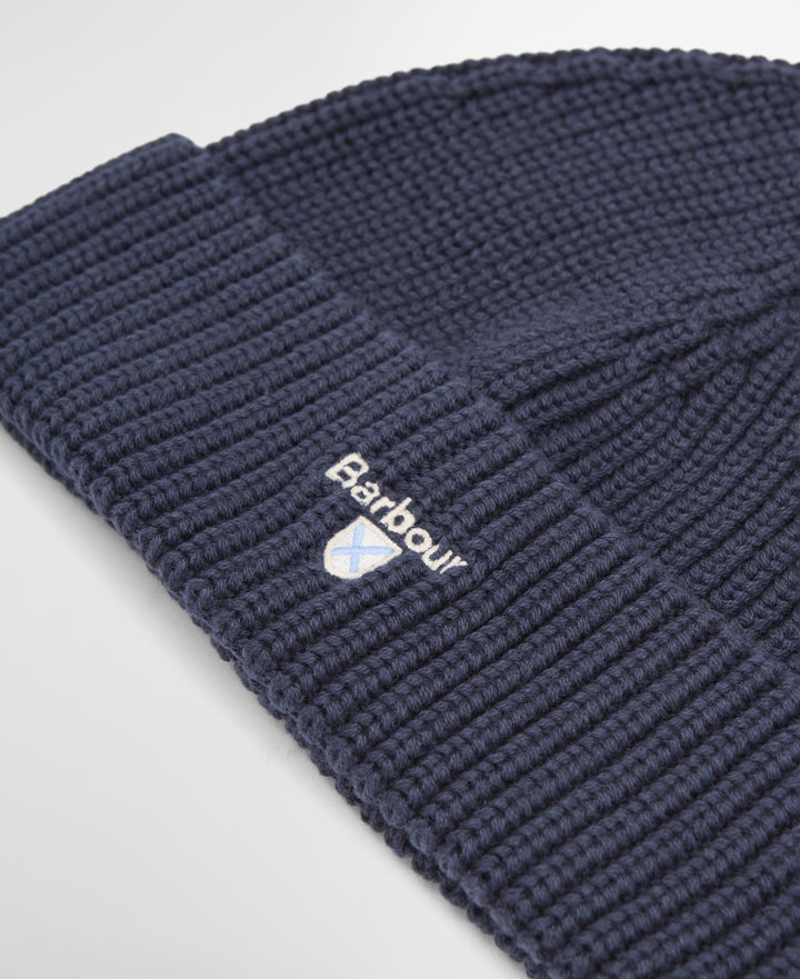 Barbour Cascade Beanie Hat in Navy Blue