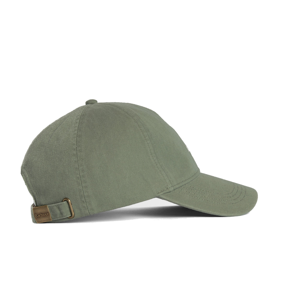 Barbour Cascade Adjustable Cotton Baseball Cap in Agave Green