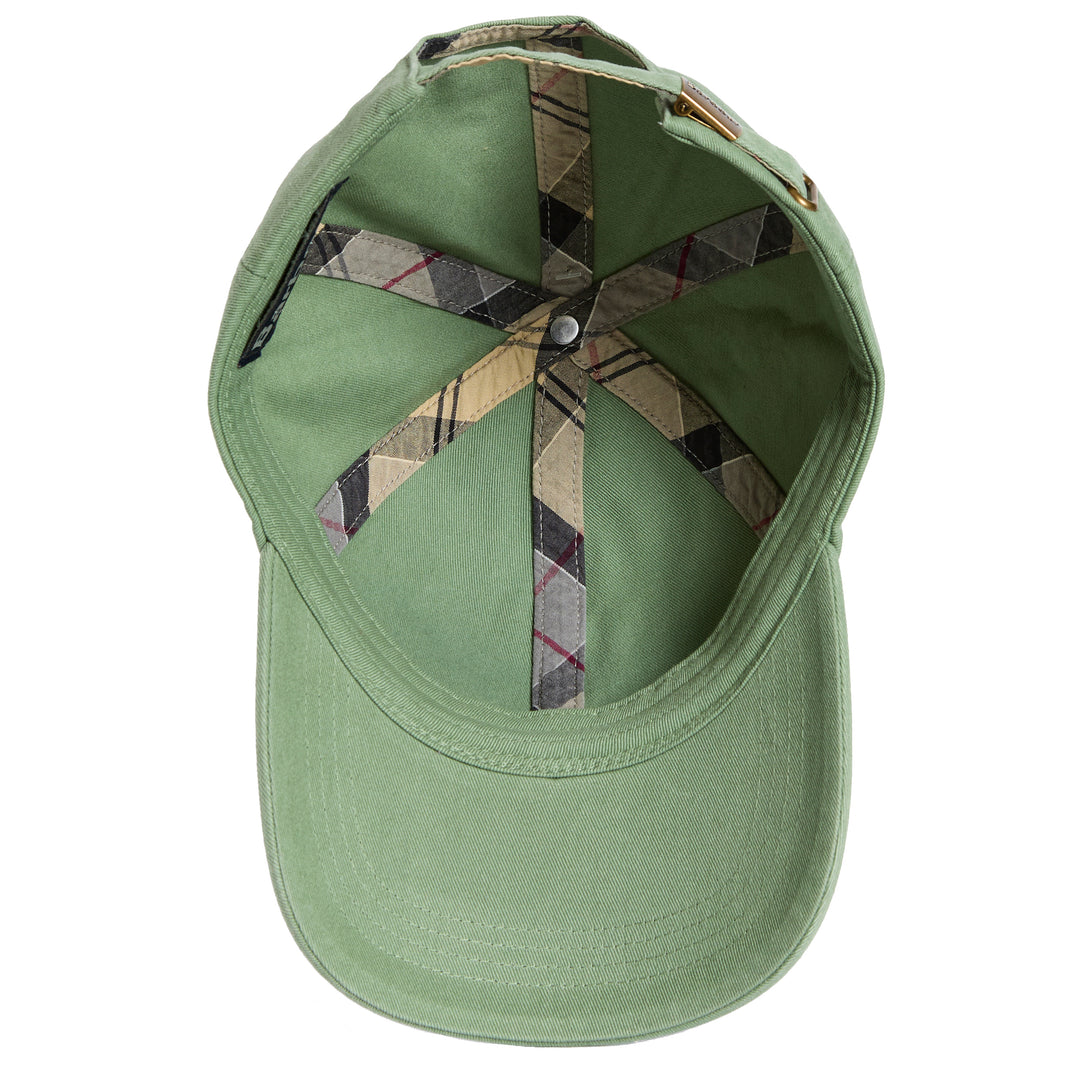 Barbour Cascade Adjustable Cotton Baseball Cap in Loden Green