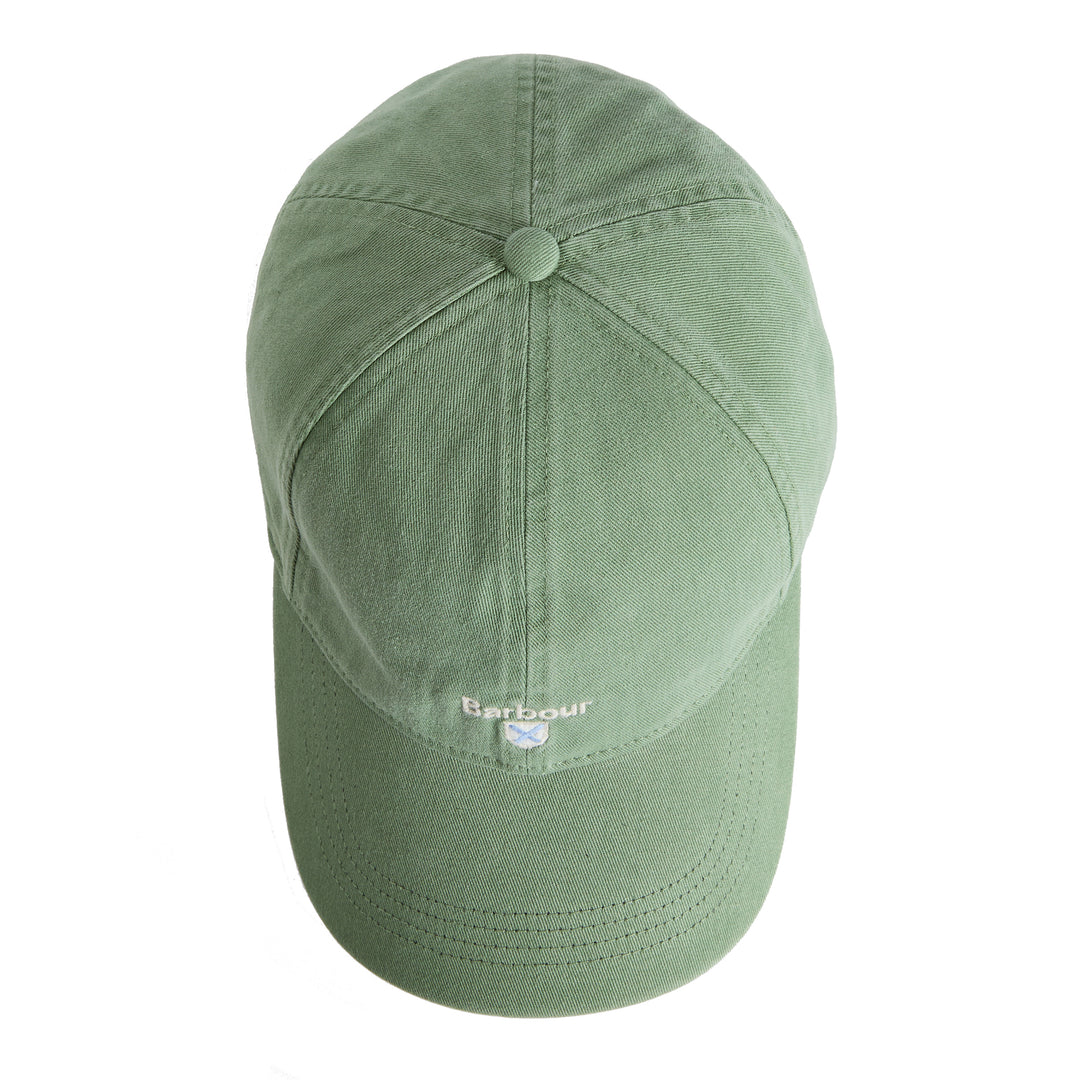 Barbour Cascade Adjustable Cotton Baseball Cap in Loden Green