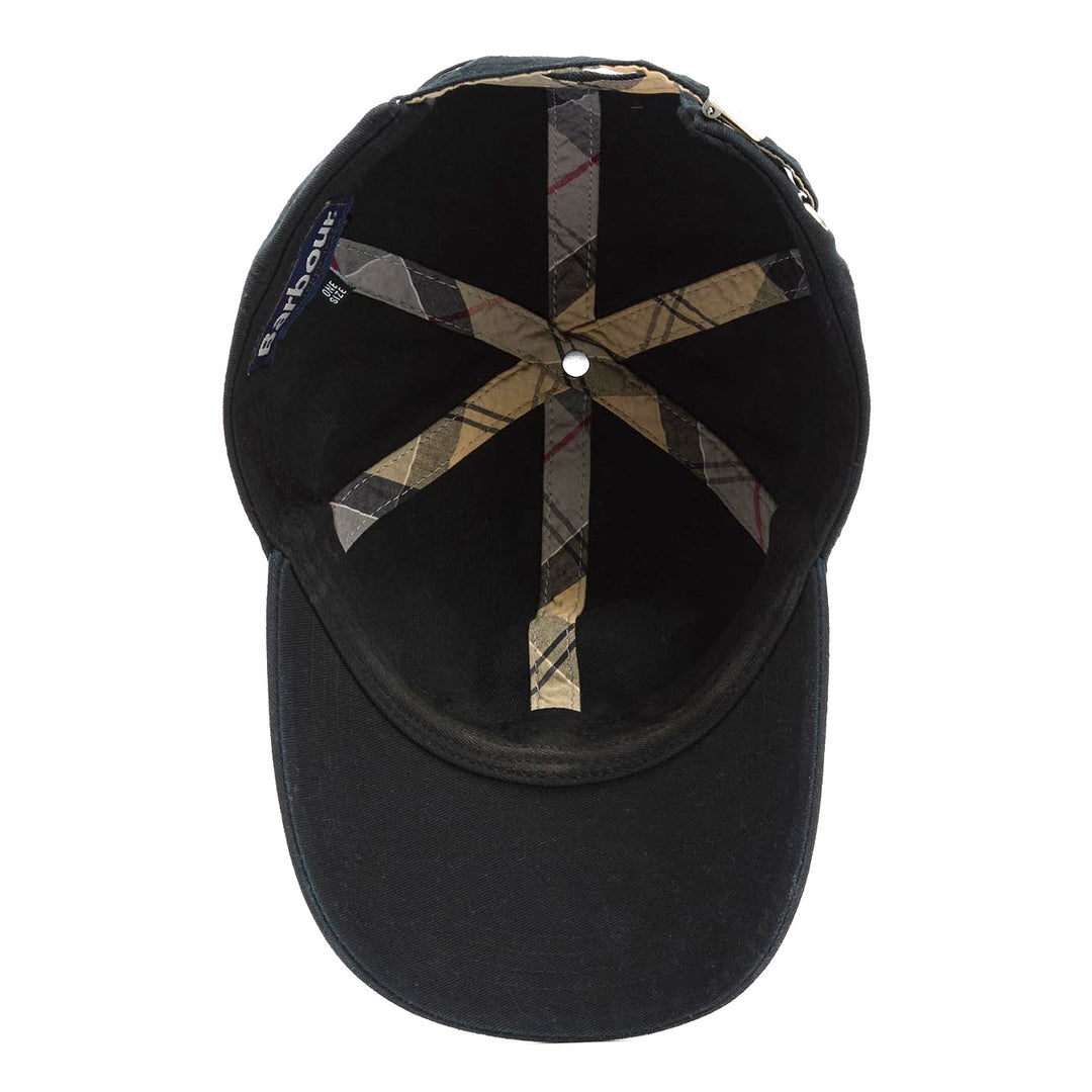 Barbour Cascade Adjustable Cotton Baseball Cap in Black