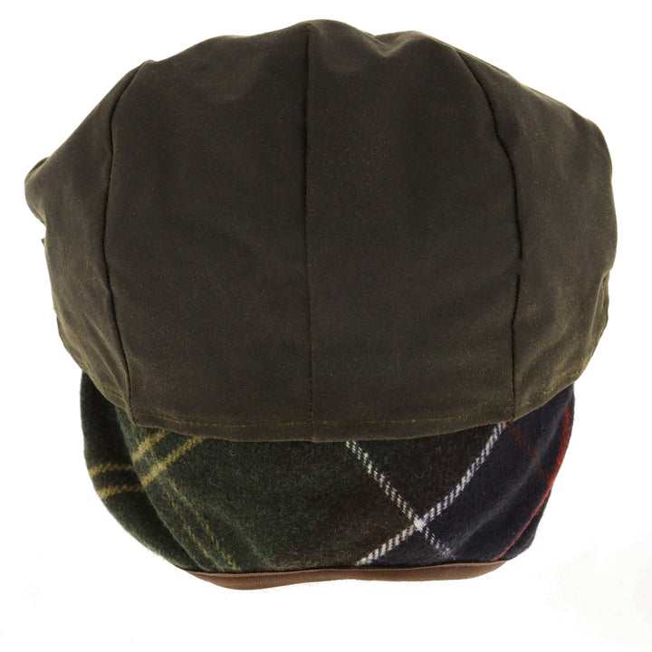 Barbour Cheviot Wax Earflap Cap in Olive