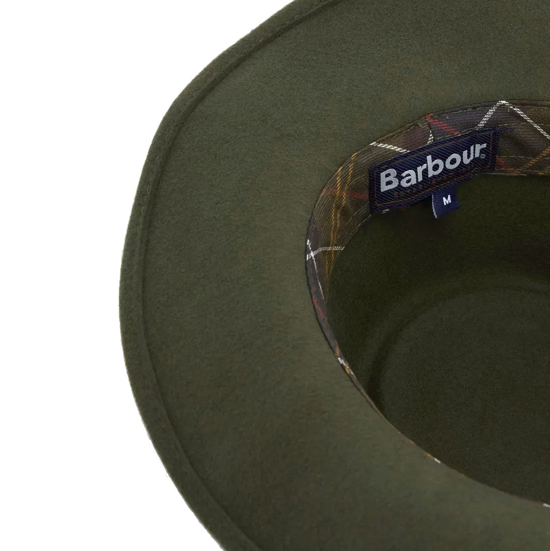 Barbour Wool Felt Crushable Bushman Hat Olive - The Hat Company