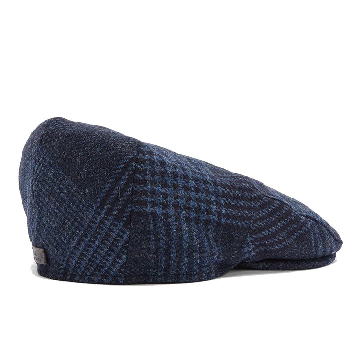 Barbour Deveron Wool Flat Cap in Navy Blue