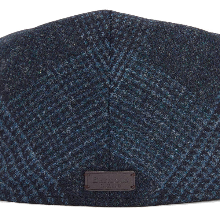 Barbour Deveron Wool Flat Cap in Navy Blue