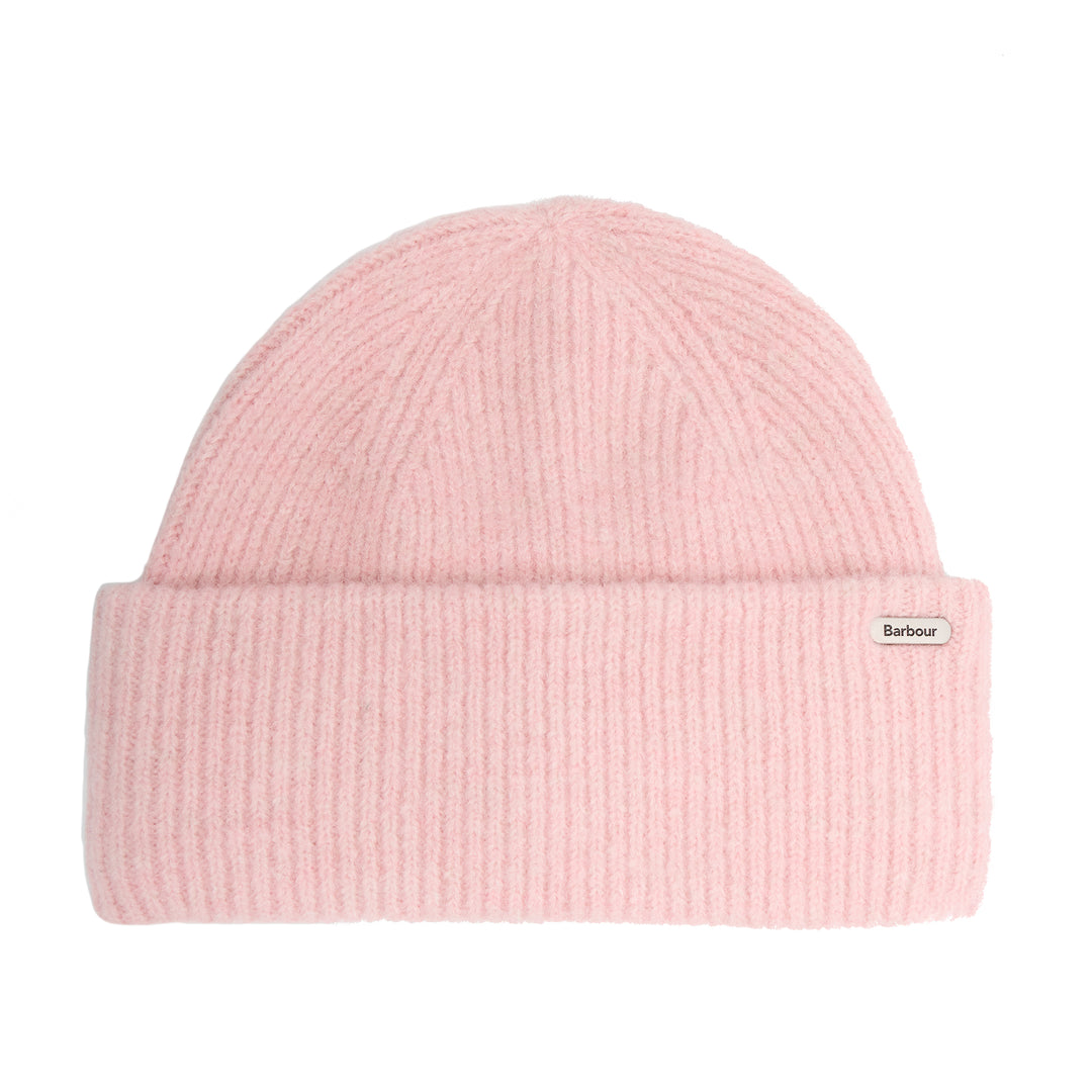 Barbour Enid Knitted Beanie Hat, Candy Pink
