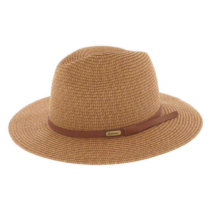 Barbour Women's Evelyn Braid Summer Fedora Hat in Tan