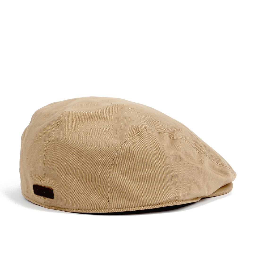 Barbour Finnean Cotton Twill Flat Cap in Sandstone