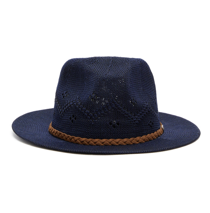 Barbour Women's Flowerdale Summer Fedora Hat in Navy