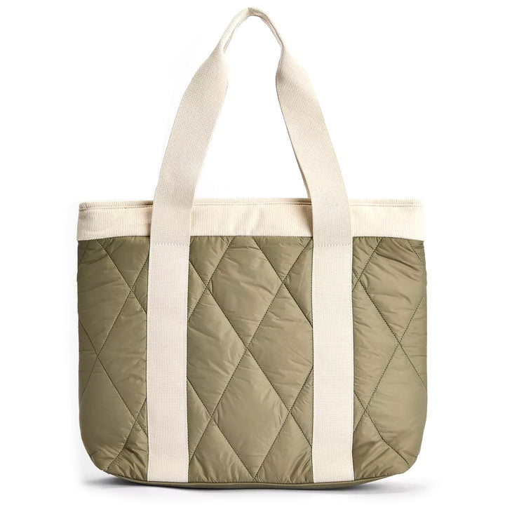 Barbour Healy Quilted Tote Bag Bleached Olive